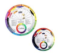 LABRIMP Roue Chromatique Créative 2 Pcs en Papier Double Face pour Maquillage et Nail Art, Outil Visuel Clair pour Apprentissage Mélange Couleurs Professionnel Femmes