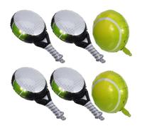 LABRIMP Set de Ballons en Aluminium Trous Pré-percés Faciles à Suspendre de Balle et Raquette de Tennis Décoration pour Célébrations et Diverses Occasions
