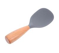 LABRIMP Spatule à Riz Silicone Résistante Chaleur avec Manche Antidérapant Cuillère de Service Autoportante pour Cuiseur à Riz Ustensile de Cuisine Non Adhésif Gris