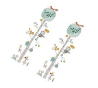 LABRIMP Sticker Mural à Hauteur D'garçon et Filles Animaux Forêt Colorés, Autocollant Pvc Étanche et Amovible pour Chambre de Bébé ou Mur Intérieur
