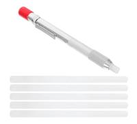 LABRIMP Stylo à craie de soudage rond en aluminium, outil de marquage avec support et recharges en stéatite, effaçable facilement pour ateliers industriels et travaux sur métal