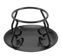 LABRIMP Support à Chaudron en Métal Noir, Structure Stable et Solide, Accessoire Cuisine pour Chauffage de Bureau, Trépied Décoratif Vintage en Fonte