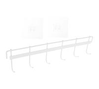 LABRIMP Support Espace Suspendre Ample sans Perçage en Fer avec 6 Crochets Installation sans Trace Mural pour Ustensiles Cuisine Derrière les Portes Murs