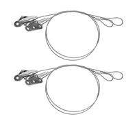 LABRIMP Support Fixe Suspendre Murale Intérieure et Extérieure pour Panneaux Publicitaires et Tableaux 2pcs Crochets de Peinture en Métal Robustes en Acier Inoxydable Argenté