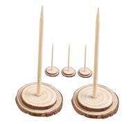 LABRIMP Support pour Sapin De Noël Artificiel en Bois Massif 6,5 Cm De Diamètre Socle Stable pour Faux Arbre Décoration Festive Lot De 5 Pièces