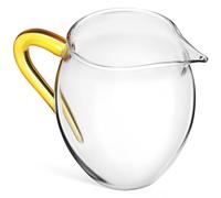 LABRIMP Tasse à Thé en Verre 300 ML Orange, Pichet en Verre avec Poignée Anti-brûlure, Résistant Chaleur Et Froid, Fond Plat Stable, La Cuisine Et Service De Thé