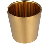 LABRIMP Tasse Isotherme Double Paroi en Acier Inoxydable 304 Plaquée Or, Design Stable à Base Plate, pour Bureau et Maison, Conserve Boissons Chaudes et Froides