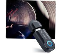 LABRIMP Transmetteur Audio USB 3,5 MM pour TV et Ordinateur Adaptateur Émetteur sans Fil Compact Compatible Casque et Enceintes Émetteur Audio Stéréo Portable Noir