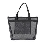 LABRIMP Trousse de Toilette en Filet Noir Grosse Ouverture, Rangement Suspendu en Polyester, pour Natation et Voyage, Capacité Spacieuse pour sous-vêtements et Chaussettes