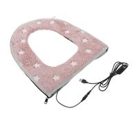 LABRIMP USB Chauffant Siège de Toilette Rose avec Vitesses et Minuteur Coussin Chauffant Lavable avec Éclairage Étoilé Chauffage Rapide et Température Constante pour Wc