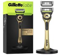 Labs Men's Razor, Limited Edition With Exfoliating Bar, Cleans Skin Before Blades, 5 Sharp Blades For Close Shave, With Refills