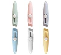 Labstandard Couteau Utilitaire Rétractable Portable Lot de 3/6 mini ouvre-boîtes rétractables utilitaires Coupe-Enveloppes Coupe Papier Couteau de Papeterie pour Carton Papier Boîte Couleur aléatoire