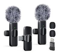 Labstandard Microphone cravate professionnel sans fil pour iPhone, iPad, mini micro d'enregistrement vidéo pour interview, podcast, vlog, YouTube et diffusion en direct, réduction du bruit, Plug &