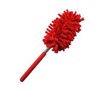 Labstandard Plumeau Poussière Microfibre avec Tige télescopique pour éliminer la poussière et Les Taches sur Les fenêtres et Les Meubles Plumeau à Poussière Lavable avec Manche (Rouge)
