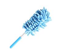 Labstandard Plumeau Poussière Microfibre avec Tige télescopique pour éliminer la poussière et Les Taches sur Les fenêtres et Les Meubles Plumeau à Poussière Lavable avec Manche (Bleu)