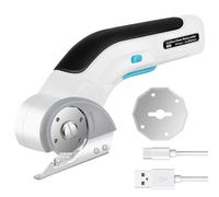 LabTEC Ciseaux électriques sans fil 3,6 V avec 2 lames de coupe et verrou de sécurité, cutter rotatif pour couper le carton, le cuir, les tapis en pot, les plantes en pot, boîte