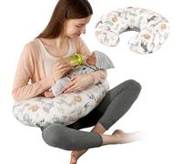 Labtec Coussin d'allaitement bébé petit, coussin, coussin d'allaitement pour l'allaitement au biberon, temps sur le ventre, soutien assis, 100% coton et housse de coussin amovible