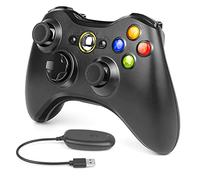 Labtec Manette Sans Fil pour Xbox 360, Manette de Jeu Joystick Sans Fil 2.4GHZ pour Console Xbox 360 & Slim et PC Windows XP/7/8/10/11 (Noir)