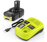 LabTEC P103 Batterie de Rechange 18V 3Ah pour Ryobi BPL1815 P102 P104 P105 P106 avec P117 Chargeur Port USB - Kit One Plus Series P107