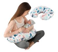 Labtec Petit coussin d'allaitement pour bébé, coussin, oreiller d'allaitement pour l'alimentation au biberon, temps sur le ventre, soutien de l'assise, 100 % coton et housse de coussin amovible