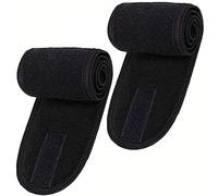 LABUYI 2 Pièces Bandeau Cheveux,Bandeau Maquillage,Bandeau Cheveux Femme Maquillage,Bandeau Maquillage Femme,Bandeau Noir Cheveux Femme,pour Maquillage,Yoga,Exercice,avec Magic Tape (Noir)