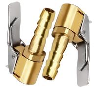 LABUYI 2 Pièces Embout de Gonflage,Embout Gonflage Pneu Voiture,Embout Gonfleur avec Clip,Gonflage Valve Clip Pince Connecteur Adaptateur,pour Valves de Pneu,en Laiton,8mm