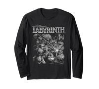 Labyrinth Black and White Characters with Logo Fantasy Movie Manche Longue