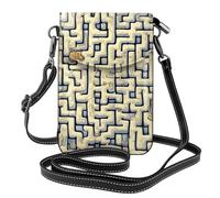Labyrinth Treasure Map Sac à bandoulière en cuir à rabat, doux et imperméable, peut être utilisé comme portefeuille, avec une bandoulière amovible.