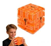 Labyrinthe 3D Casse-tête Cube - Jouet D’entraînement Cérébral Passionnant, Stimule la Logique et la Concentration | Adapté pour École, Salle d’Attente, Célébration de Vacances (Orange)