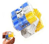 Labyrinthe 3D,Grand Puzzle Labyrinthe 3D Cube Magique Puzzle 3D Les Jouets éDucatifs Permettent D'Exercer La PenséE Logique Et De Soulager Le Stress pour Enfants Et Aux Adultes（Bleu）