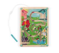 Janod - Labyrinthe Magnétique à Billes Ruche en Bois - Apprentissage Motricité Fine et Concentration - Format : 18 X 25 cm - Certifié FSC - Dès 2 ans, J05310