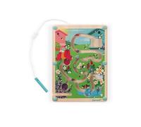 Janod - Labyrinthe Magnétique à Billes Ruche en Bois - Apprentissage Motricité Fine et Concentration - Format : 18 X 25 cm - Certifié FSC - Dès 2 ans, J05310