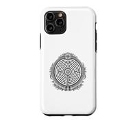 Labyrinthe Ancien Labyrinthe sacré Symbole Ligne Art Coque pour iPhone 11 Pro