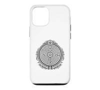 Labyrinthe Ancien Labyrinthe sacré Symbole Ligne Art Coque pour iPhone 12/12 Pro