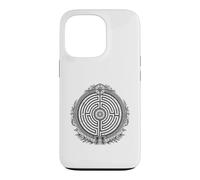 Labyrinthe Ancien Labyrinthe sacré Symbole Ligne Art Coque pour iPhone 13 Pro