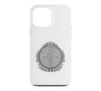 Labyrinthe Ancien Labyrinthe sacré Symbole Ligne Art Coque pour iPhone 13 Pro Max