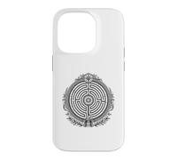 Labyrinthe Ancien Labyrinthe sacré Symbole Ligne Art Coque pour iPhone 14 Pro