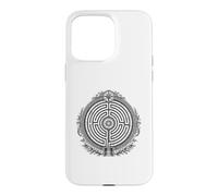 Labyrinthe Ancien Labyrinthe sacré Symbole Ligne Art Coque pour iPhone 15 Pro Max