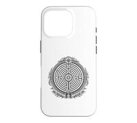 Labyrinthe Ancien Labyrinthe sacré Symbole Ligne Art Coque pour iPhone 16 Pro