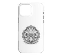 Labyrinthe Ancien Labyrinthe sacré Symbole Ligne Art Coque pour iPhone 16 Pro Max