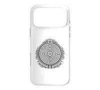 Labyrinthe Ancien Labyrinthe sacré Symbole Ligne Art Coque pour iPhone 17 Pro Max
