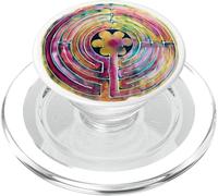 Labyrinthe Aquarelle Cathédrale de Chartres Labyrinthe PopSockets PopGrip pour MagSafe