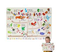 Labyrinthe d'appariement de couleurs | Entraîneur de motricité fine en bois - Jouet de labyrinthe de tableau de bord pour compter les chiffres - pour enfants préscolaires de 3 ans en classe, maison et