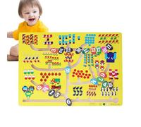 Labyrinthe de couleurs et de nombres - Activités éducatives en bois, jeu de correspondance de couleurs labyrinthe à table, pour filles et garçons 3 ans pour salle de séjour et voyage
