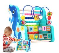 Labyrinthe De Perles - Dauphin Design Support d'apprentissage Mathématique | Montagnes Russes en Bois | pour Tout-Petits Bébés 3 Ans Et Plus Noël Anniversaire Préscolaire Voyage Salle De