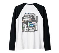 Labyrinthe de police perdu sur le dos pour enfants et papas fête des pères Manche Raglan