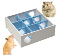 Labyrinthe en bois pour hamster, labyrinthe en bois, cachettes spacieuses multi-pièces, jouets tunnel pour petites races et cochons d'Inde