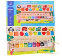 Labyrinthe Magnetique, 3 en 1 Jeux Magnetique Enfant, Jeux Montessori Bois 3 Ans, Motricité Fine Jeux Aimants Magnetique pour Tout-Petits Garçons Filles, Educatif Cadeau pour 3 4 5 6 Ans