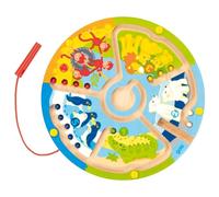 GOKI - Labyrinthe magnétique-Apprendre à Compter au Zoo Puzzles en Bois, Couleur (Multicolore) (58716)