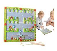 Labyrinthe Magnétique avec Lettres de l'Alphabet | Tableau d'apprentissage en Bois Portable Et Amusant pour Le Voyage - Labyrinthe Puzzle pour l'Apprentissage des Lettres | pour de Maternelle Garçons